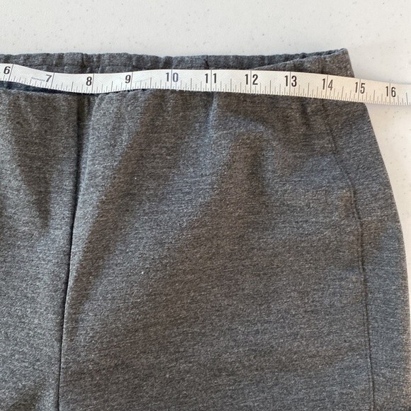 J Jill Ponte Slim Leg Gray Pant Knit Pullon Charcoal Gray Side Slit Size S Tall - Picture 13 of 16